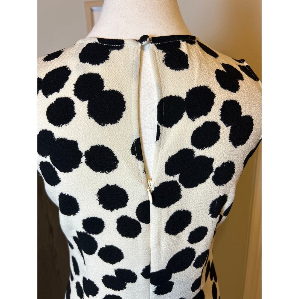 Who What Wear | Black/Cream Drop Waist Polka Dot Dress | Small - Picture 12 of 15
